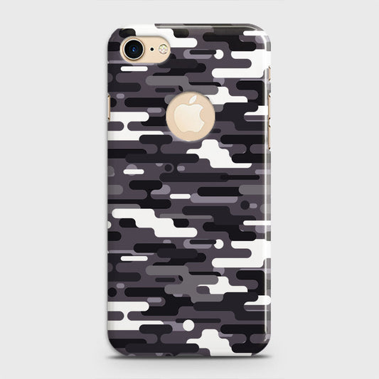 iPhone 8 Cover - Camo Series 2 - Black & White Design - Matte Finish - Snap On Hard Case with LifeTime Colors Guarantee