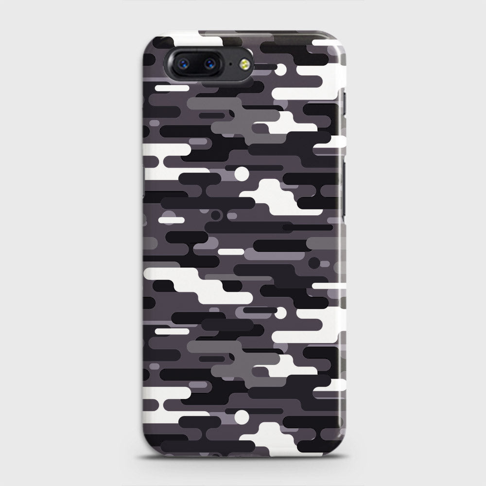 OnePlus 5  Cover - Camo Series 2 - Black & White Design - Matte Finish - Snap On Hard Case with LifeTime Colors Guarantee