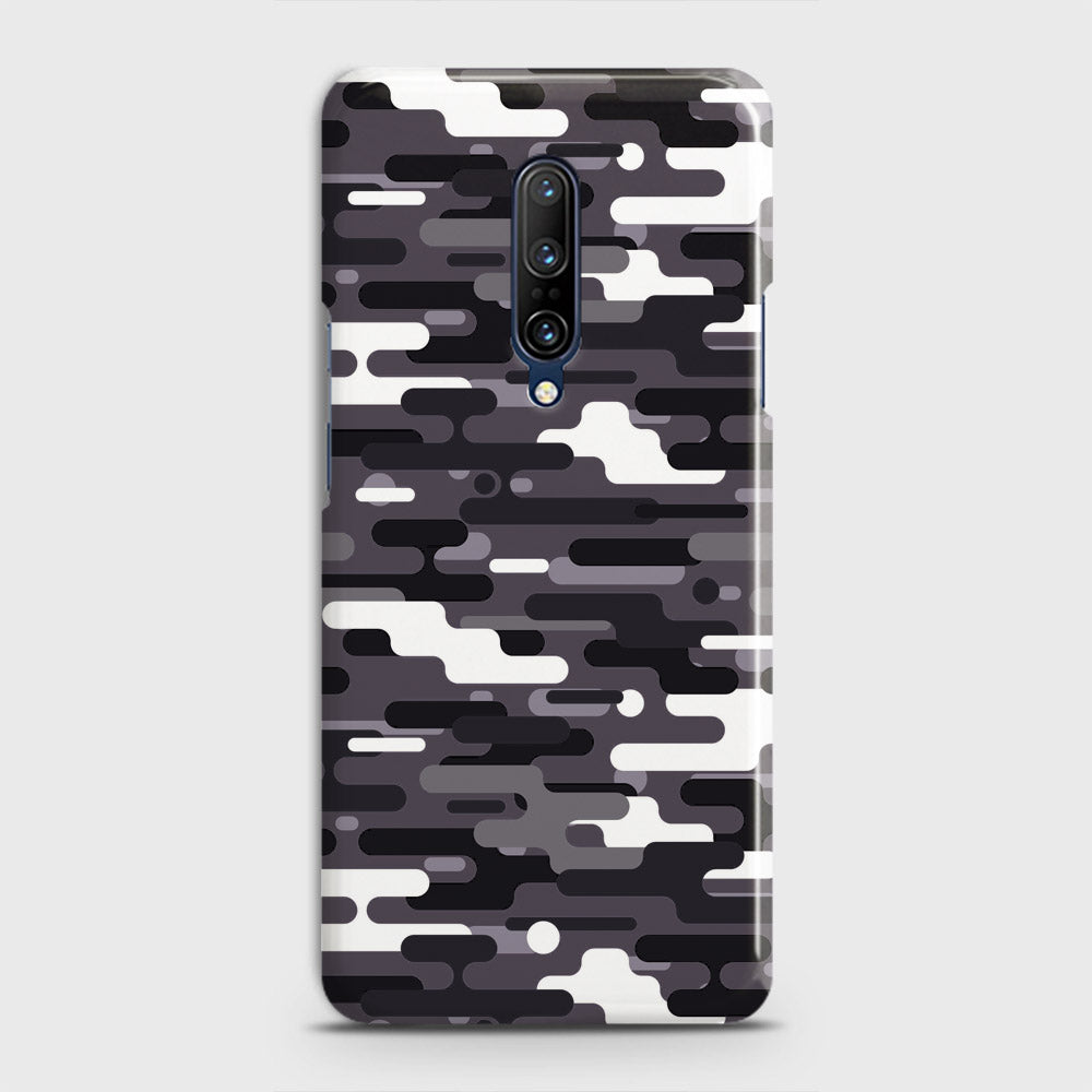OnePlus 7 Pro  Cover - Camo Series 2 - Black & White Design - Matte Finish - Snap On Hard Case with LifeTime Colors Guarantee