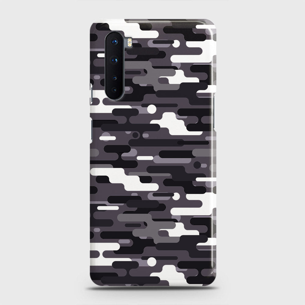 OnePlus Nord  Cover - Camo Series 2 - Black & White Design - Matte Finish - Snap On Hard Case with LifeTime Colors Guarantee