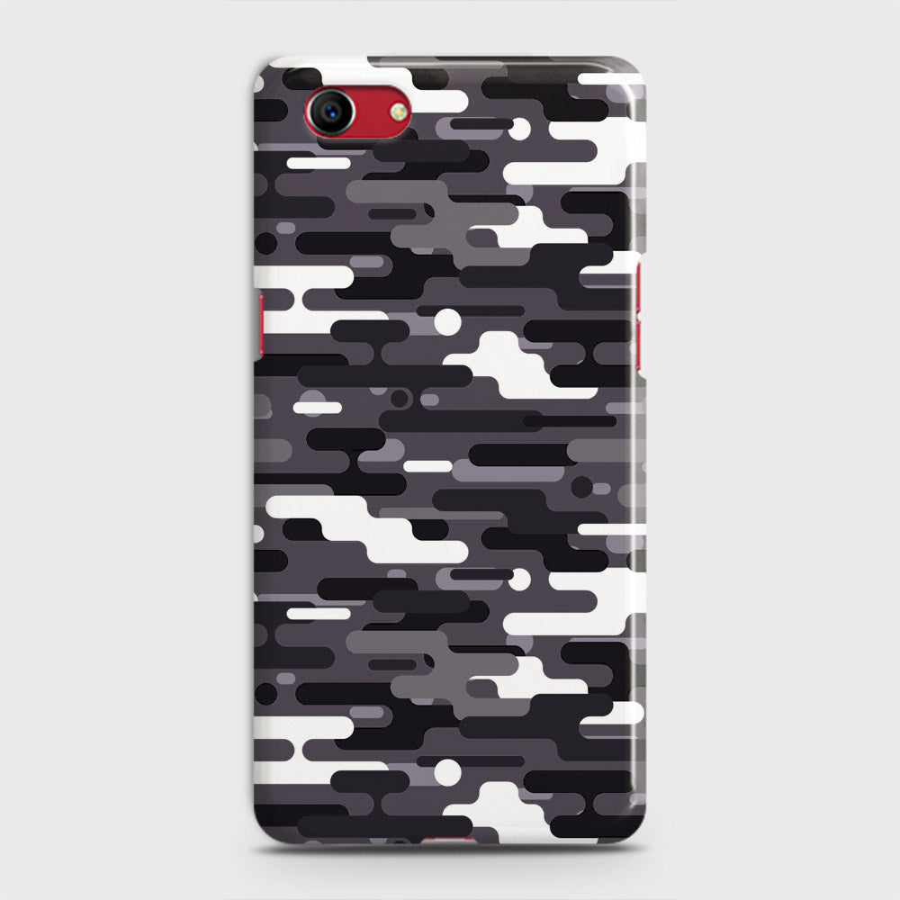 Oppo A1k  Cover - Camo Series 2 - Black & White Design - Matte Finish - Snap On Hard Case with LifeTime Colors Guarantee