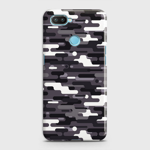 Oppo A5 with Sensor Cut Cover - Camo Series 2 - Black & White Design - Matte Finish - Snap On Hard Case with LifeTime Colors Guarantee