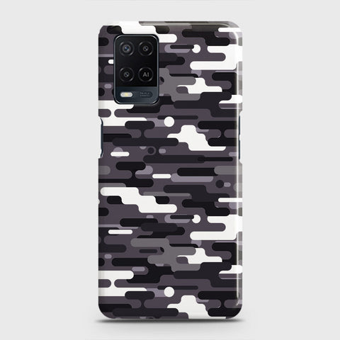 Oppo A54  Cover - Camo Series 2 - Black & White Design - Matte Finish - Snap On Hard Case with LifeTime Colors Guarantee