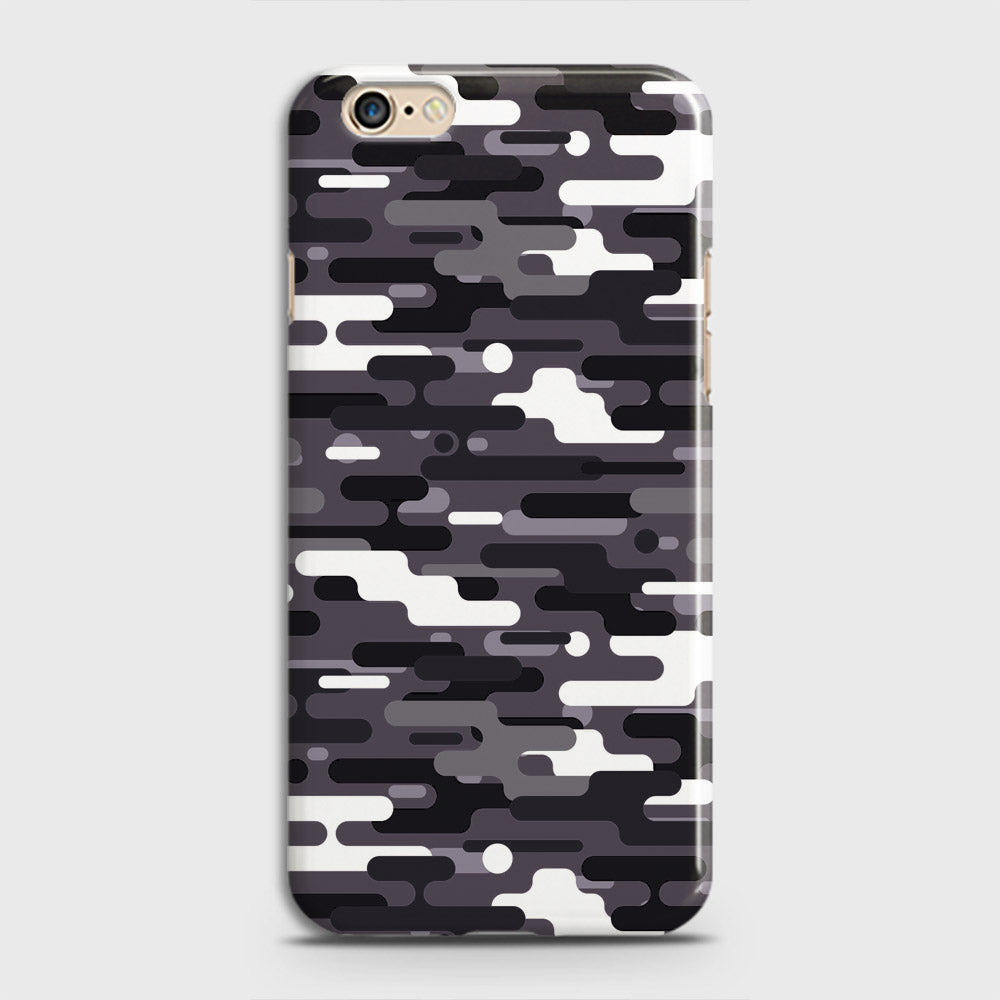 Oppo A57 Cover - Camo Series 2 - Black & White Design - Matte Finish - Snap On Hard Case with LifeTime Colors Guarantee