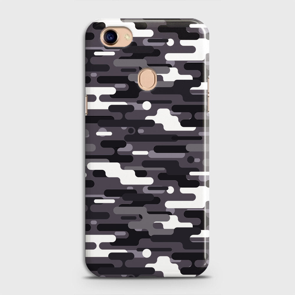Oppo F7 Cover - Camo Series 2 - Black & White Design - Matte Finish - Snap On Hard Case with LifeTime Colors Guarantee