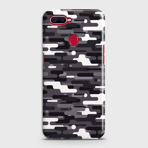 Oppo F9 Cover - Camo Series 2 - Black & White Design - Matte Finish - Snap On Hard Case with LifeTime Colors Guarantee