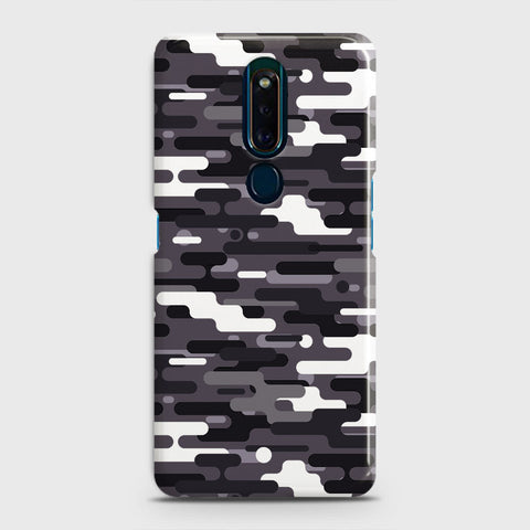 Oppo F11 Pro Cover - Camo Series 2 - Black & White Design - Matte Finish - Snap On Hard Case with LifeTime Colors Guarantee