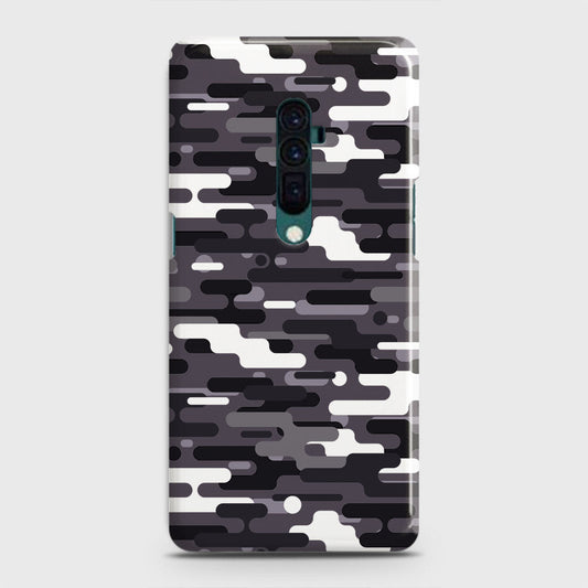 Oppo Reno 10x zoom Cover - Camo Series 2 - Black & White Design - Matte Finish - Snap On Hard Case with LifeTime Colors Guarantee