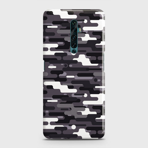 Oppo Reno 2F Cover - Camo Series 2 - Black & White Design - Matte Finish - Snap On Hard Case with LifeTime Colors Guarantee