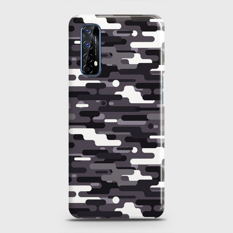 Realme 7 Cover - Camo Series 2 - Black & White Design - Matte Finish - Snap On Hard Case with LifeTime Colors Guarantee