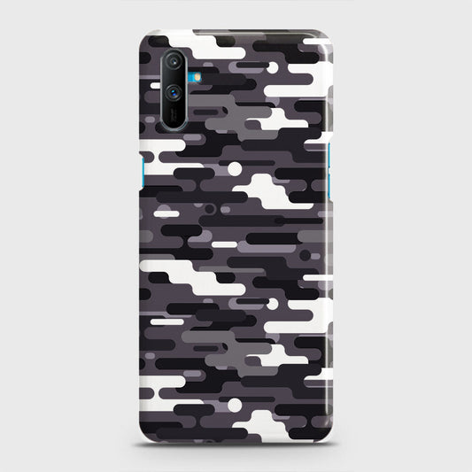 Realme C3 Cover - Camo Series 2 - Black & White Design - Matte Finish - Snap On Hard Case with LifeTime Colors Guarantee