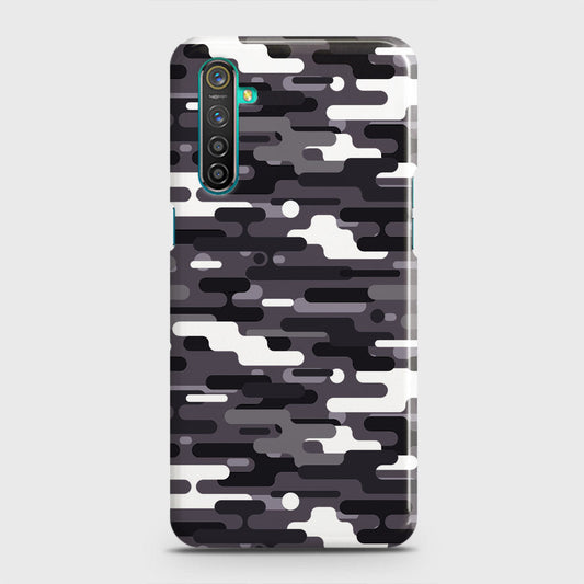 Realme 6 Cover - Camo Series 2 - Black & White Design - Matte Finish - Snap On Hard Case with LifeTime Colors Guarantee