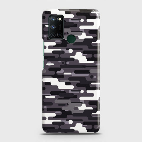 Realme 7i Cover - Camo Series 2 - Black & White Design - Matte Finish - Snap On Hard Case with LifeTime Colors Guarantee