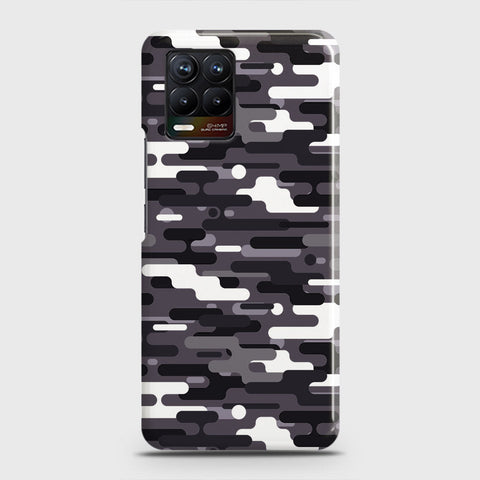 Realme 8 Pro Cover - Camo Series 2 - Black & White Design - Matte Finish - Snap On Hard Case with LifeTime Colors Guarantee