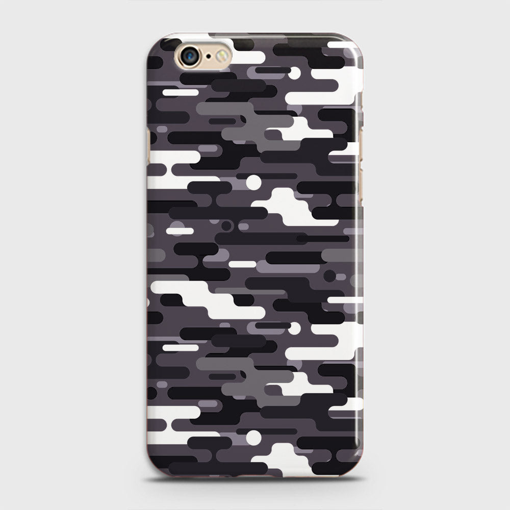 iPhone 6S Cover - Camo Series 2 - Black & White Design - Matte Finish - Snap On Hard Case with LifeTime Colors Guarantee