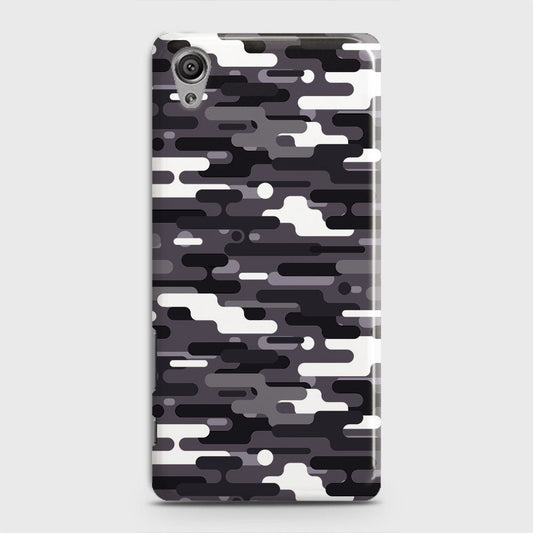 Sony Xperia XA Cover - Camo Series 2 - Black & White Design - Matte Finish - Snap On Hard Case with LifeTime Colors Guarantee