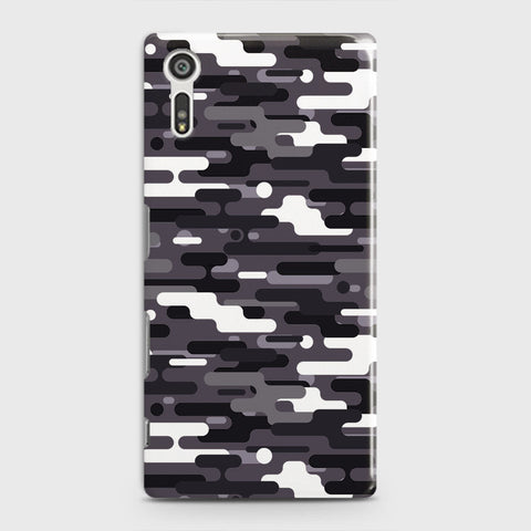 Sony Xperia XZ / XZs Cover - Camo Series 2 - Black & White Design - Matte Finish - Snap On Hard Case with LifeTime Colors Guarantee