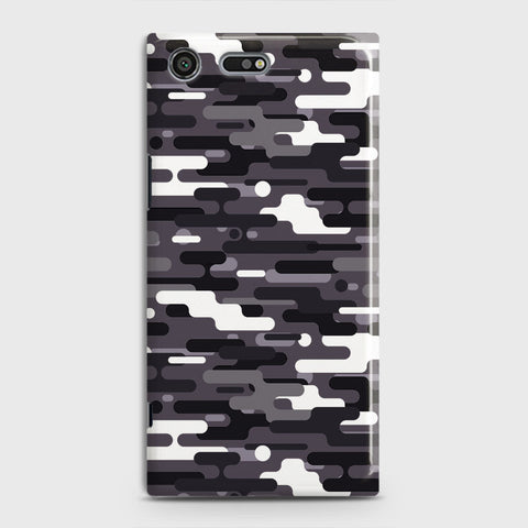 Sony Xperia XZ Premium Cover - Camo Series 2 - Black & White Design - Matte Finish - Snap On Hard Case with LifeTime Colors Guarantee