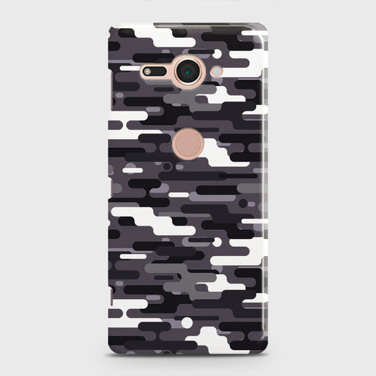 Sony Xperia XZ2 Compact Cover - Camo Series 2 - Black & White Design - Matte Finish - Snap On Hard Case with LifeTime Colors Guarantee