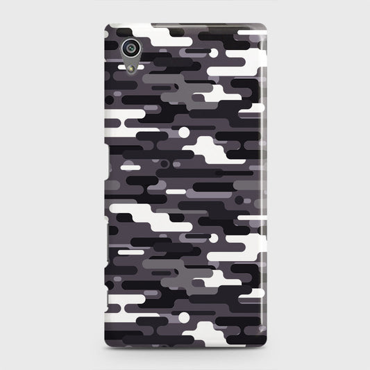 Sony Xperia Z5 Cover - Camo Series 2 - Black & White Design - Matte Finish - Snap On Hard Case with LifeTime Colors Guarantee