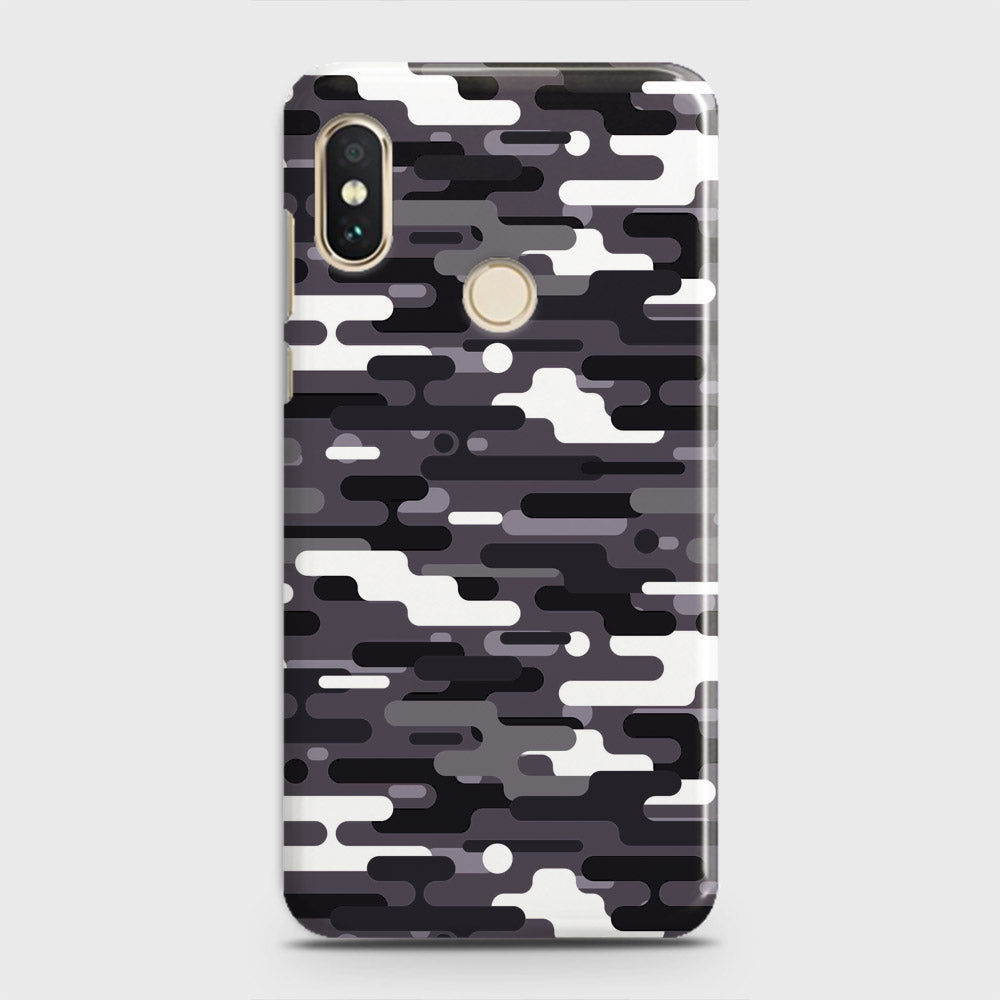 Xiaomi Redmi Note 5 Pro Cover - Camo Series 2 - Black & White Design - Matte Finish - Snap On Hard Case with LifeTime Colors Guarantee
