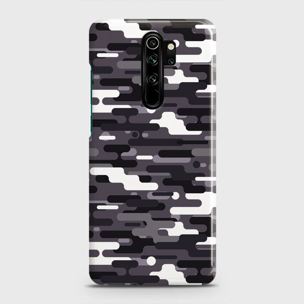 Xiaomi Redmi Note 8 Pro Cover - Camo Series 2 - Black & White Design - Matte Finish - Snap On Hard Case with LifeTime Colors Guarantee