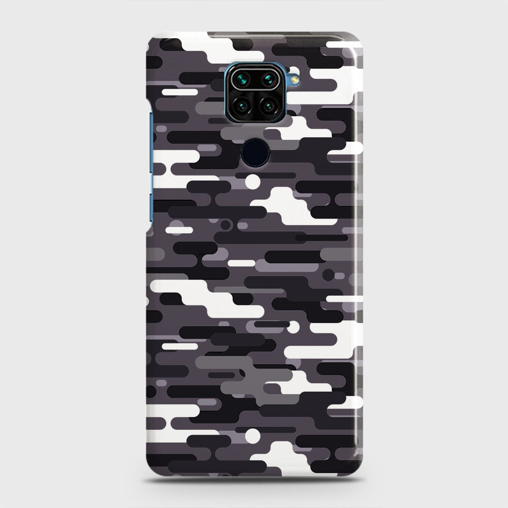 Xiaomi Redmi Note 9 Cover - Camo Series 2 - Black & White Design - Matte Finish - Snap On Hard Case with LifeTime Colors Guarantee