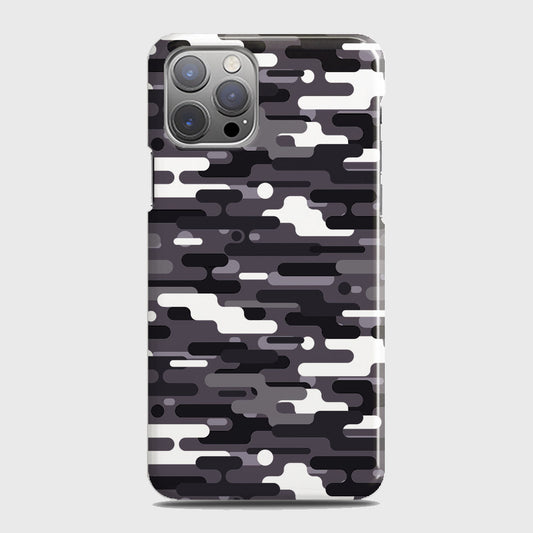 iPhone 12 Pro Max Cover - Camo Series 2 - Black & White Design - Matte Finish - Snap On Hard Case with LifeTime Colors Guarantee
