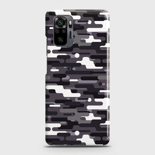 Xiaomi Redmi Note 10 Pro Cover - Camo Series 2 - Black & White Design - Matte Finish - Snap On Hard Case with LifeTime Colors Guarantee