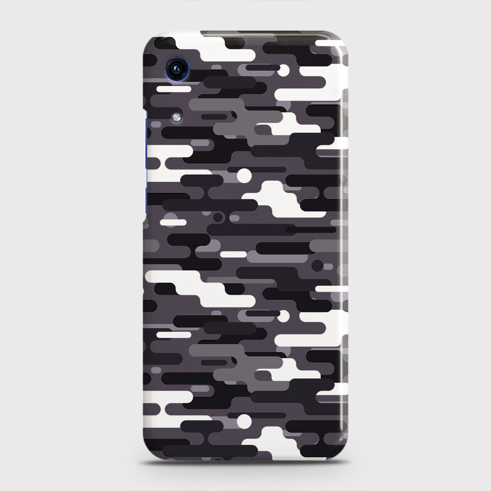 Honor 8A Without Sensor Cut Cover - Camo Series 2 - Black & White Design - Matte Finish - Snap On Hard Case with LifeTime Colors Guarantee