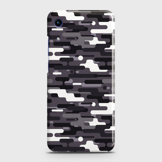 Honor 8A Without Sensor Cut Cover - Camo Series 2 - Black & White Design - Matte Finish - Snap On Hard Case with LifeTime Colors Guarantee