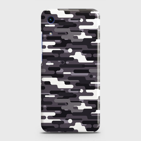 Honor 8A Without Sensor Cut Cover - Camo Series 2 - Black & White Design - Matte Finish - Snap On Hard Case with LifeTime Colors Guarantee