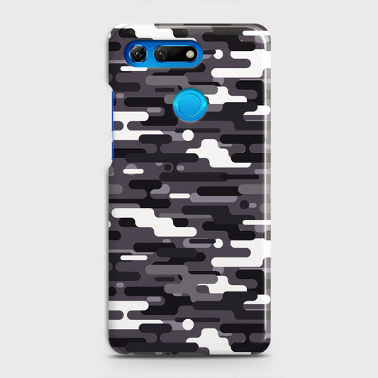 Huawei Honor View 20 Cover - Camo Series 2 - Black & White Design - Matte Finish - Snap On Hard Case with LifeTime Colors Guarantee