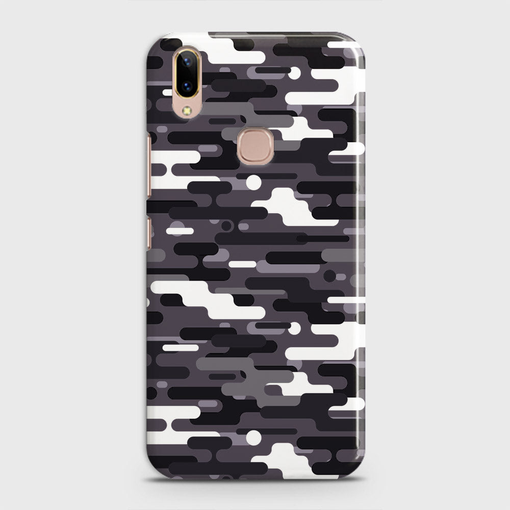 Vivo V9 / V9 Youth Cover - Camo Series 2 - Black & White Design - Matte Finish - Snap On Hard Case with LifeTime Colors Guarantee