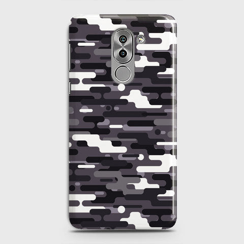 Huawei Honor 6X Cover - Camo Series 2 - Black & White Design - Matte Finish - Snap On Hard Case with LifeTime Colors Guarantee