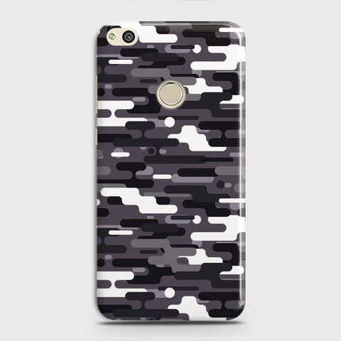 Huawei Honor 8C Cover - Camo Series 2 - Black & White Design - Matte Finish - Snap On Hard Case with LifeTime Colors Guarantee