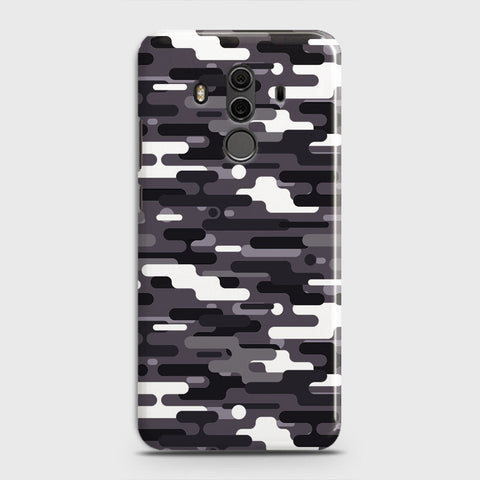 Huawei Mate 10 Pro Cover - Camo Series 2 - Black & White Design - Matte Finish - Snap On Hard Case with LifeTime Colors Guarantee