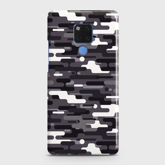 Huawei Mate 20 Cover - Camo Series 2 - Black & White Design - Matte Finish - Snap On Hard Case with LifeTime Colors Guarantee