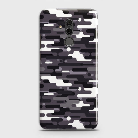 Huawei Mate 20 Lite Cover - Camo Series 2 - Black & White Design - Matte Finish - Snap On Hard Case with LifeTime Colors Guarantee