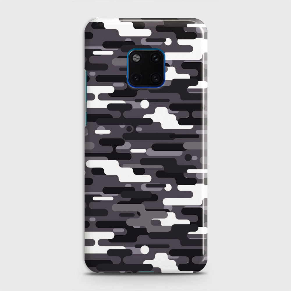 Huawei Mate 20 Pro Cover - Camo Series 2 - Black & White Design - Matte Finish - Snap On Hard Case with LifeTime Colors Guarantee