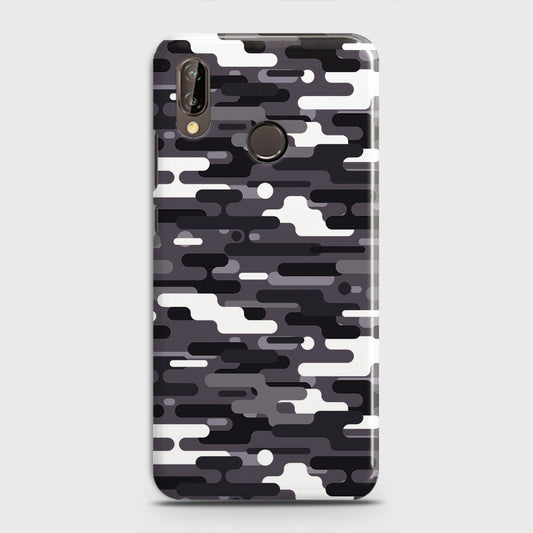 Huawei P20 Lite Cover - Camo Series 2 - Black & White Design - Matte Finish - Snap On Hard Case with LifeTime Colors Guarantee (Fast Delivery)