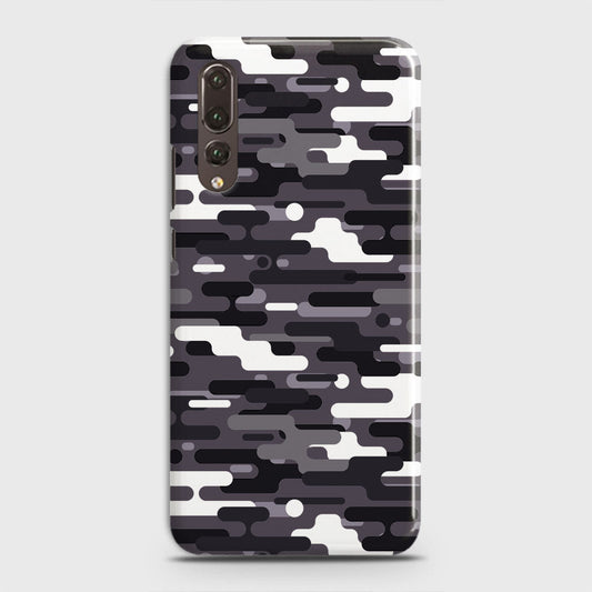 Huawei P20 Pro Cover - Camo Series 2 - Black & White Design - Matte Finish - Snap On Hard Case with LifeTime Colors Guarantee
