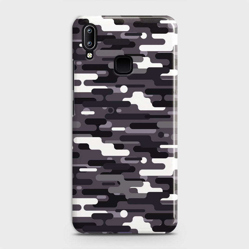 Vivo V11 Cover - Camo Series 2 - Black & White Design - Matte Finish - Snap On Hard Case with LifeTime Colors Guarantee