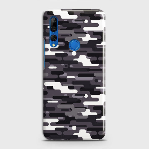 Huawei Y9 Prime 2019 Cover - Camo Series 2 - Black & White Design - Matte Finish - Snap On Hard Case with LifeTime Colors Guarantee