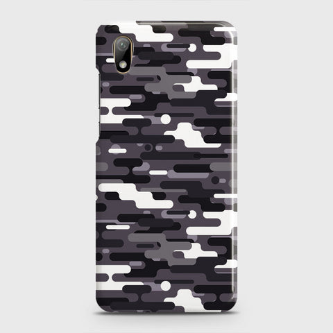 Honor 8S 2020 Cover - Camo Series 2 - Black & White Design - Matte Finish - Snap On Hard Case with LifeTime Colors Guarantee