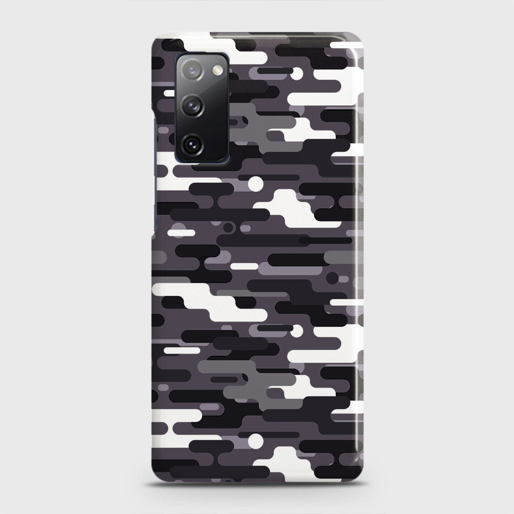 Samsung Galaxy S20 FE Cover - Camo Series 2 - Black & White Design - Matte Finish - Snap On Hard Case with LifeTime Colors Guarantee