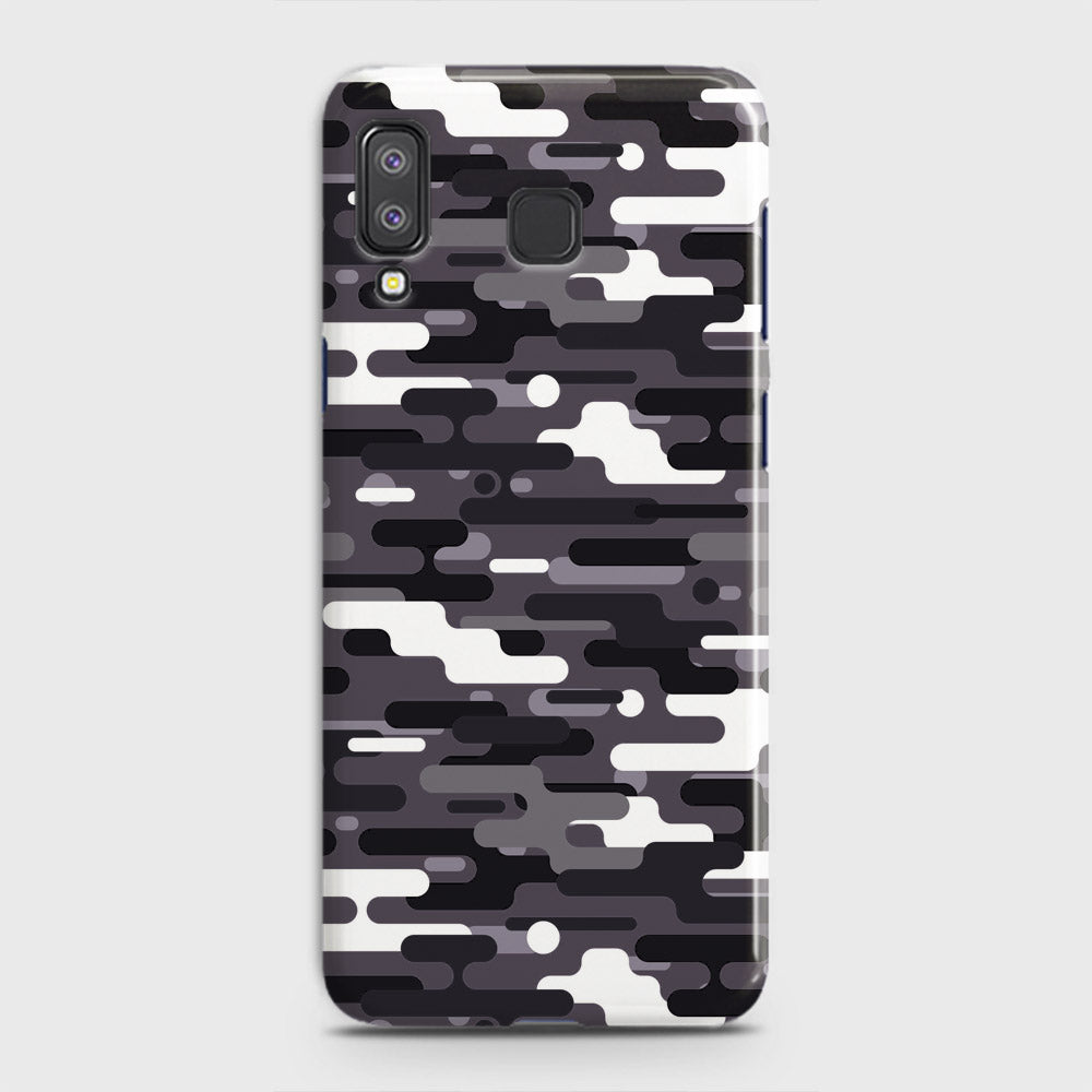 Samsung Galaxy A8 Star Cover - Camo Series 2 - Black & White Design - Matte Finish - Snap On Hard Case with LifeTime Colors Guarantee