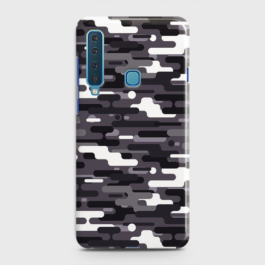Samsung Galaxy A9 2018 Cover - Camo Series 2 - Black & White Design - Matte Finish - Snap On Hard Case with LifeTime Colors Guarantee