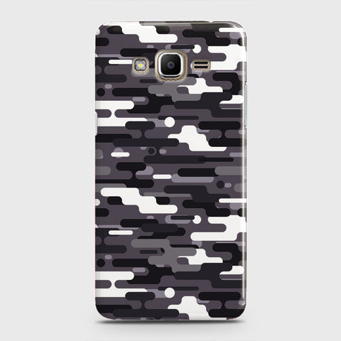 Samsung Galaxy J2 Prime Cover - Camo Series 2 - Black & White Design - Matte Finish - Snap On Hard Case with LifeTime Colors Guarantee
