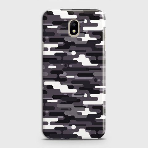 Samsung Galaxy J7 Pro / J7 2017 / J730 Cover - Camo Series 2 - Black & White Design - Matte Finish - Snap On Hard Case with LifeTime Colors Guarantee